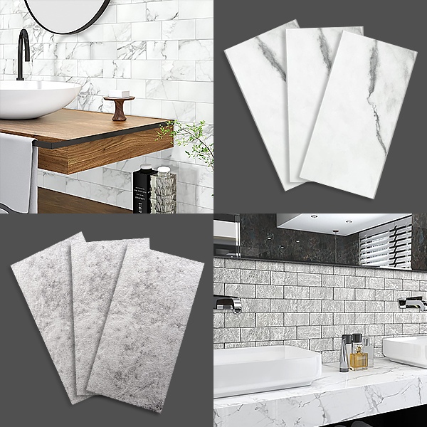 Azulejos de parede adesivos 3D (10 unidades) | INSTATILE