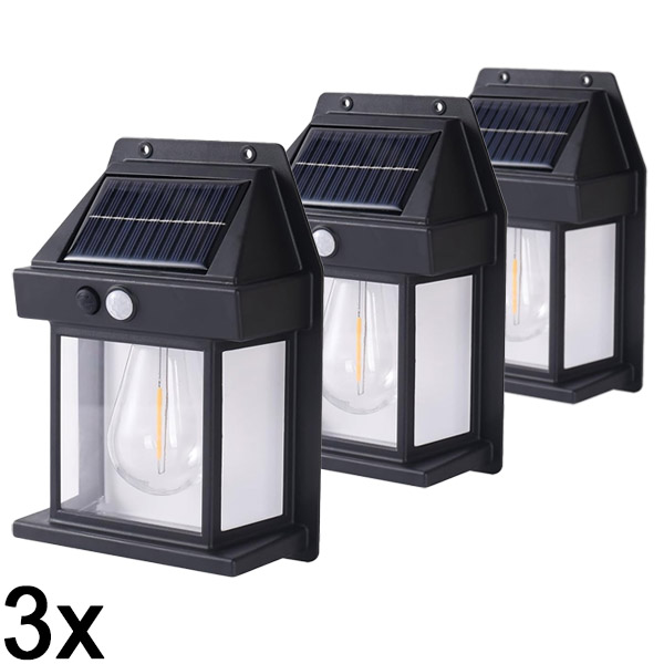 3x Luz solar para exterior com sensor de movimento | FLUXLAMP
