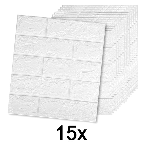 3x (5 unidades) Papel De Parede Com Padrão Em Tijolo 3D Autoadesivo | BRICKSBY
