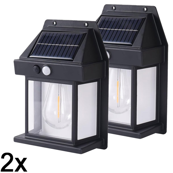 2x Luz solar para exterior com sensor de movimento | FLUXLAMP