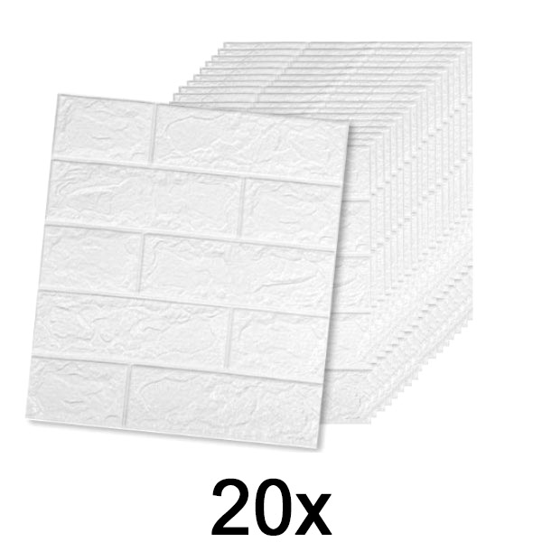 4x (5 unidades) Papel De Parede Com Padrão Em Tijolo 3D Autoadesivo | BRICKSBY