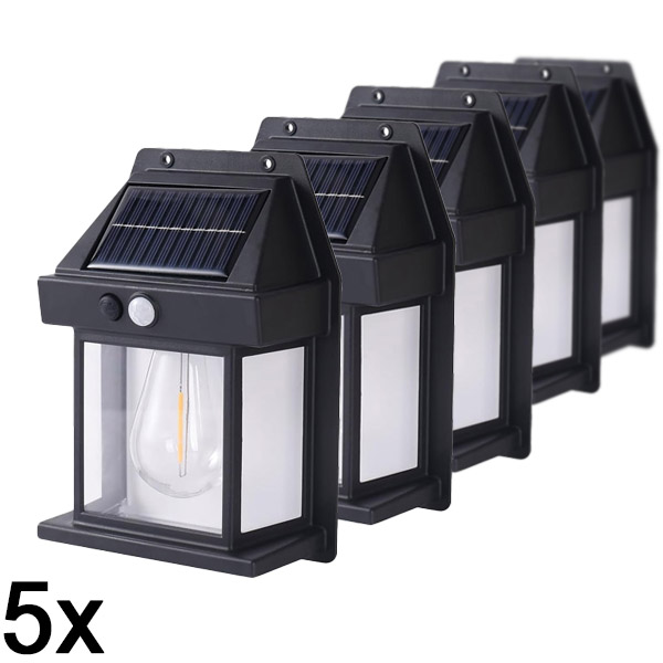 5x Luz solar para exterior com sensor de movimento | FLUXLAMP