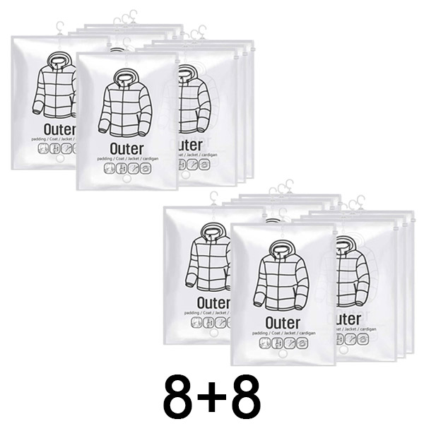 2x Sacos de armazenamento a vácuo para pendurar – (4 un) | VACUHANG 4+4 GRÁTIS