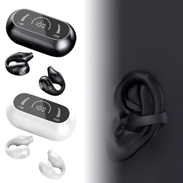 Auscultadores de condução óssea com clip sem fios | PROTUNIO