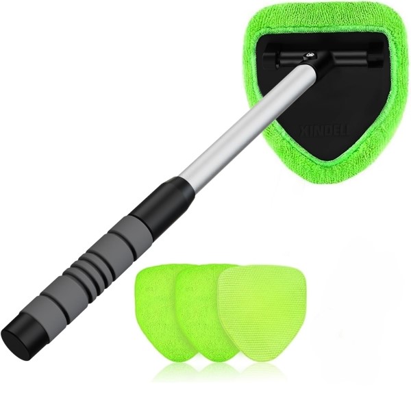 Limpador de vidros para automóvel - Cabeça articulada a 180°, almofadas de microfibra | MICROLINKA