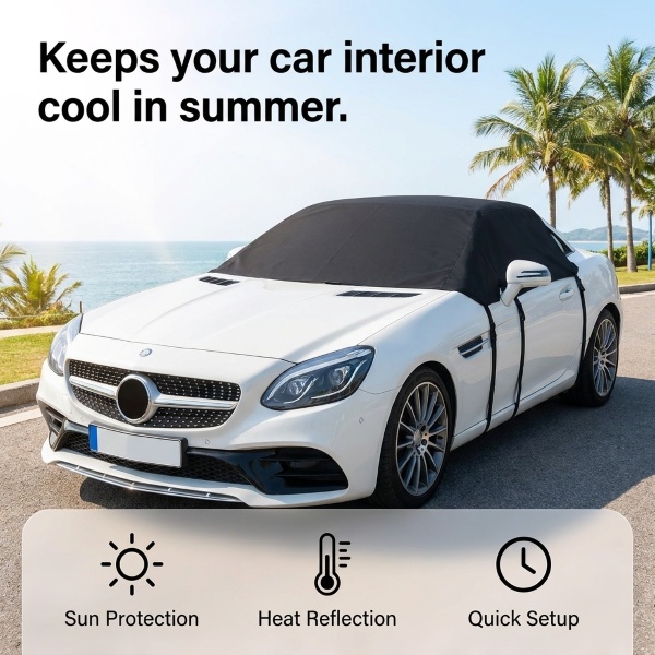 Protetor solar de dupla face para para-brisas | CARCOVER